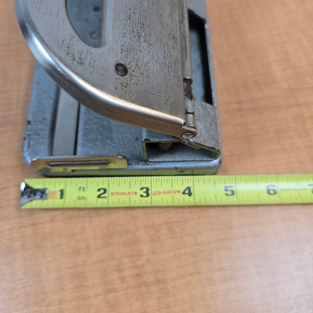 Vintage Desk MUTUAL CENTAMATIC Punch No 300 Adjustable 3 Hole Punch Made USA